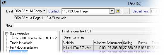 Sales Screenshot